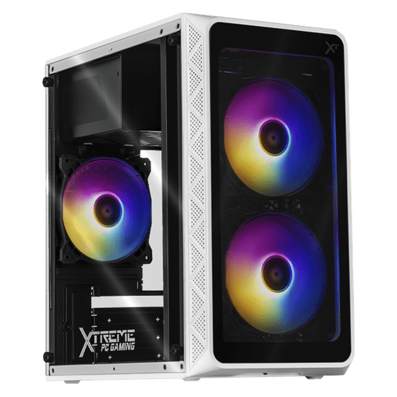 Gabinete XTREME PC GAMING Zero Mini Torre 3 Fan ARGB 600W Blanco CXTGI730WT