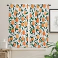 thumbnail image 3 of Orange Flowers Branches Small Curtain Rod Pocket Short Curtains Half Drapes Partition Cabinet Door Window Curtains Home Decor, 3 of 6