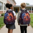 thumbnail image 2 of Yspwyqan Galaxy Wolves Kids Backpack Set, 600D Polyester Large Capacity Backpack Lunch Bag Pencil Case Water Bottle Bag, Back To School Supplies For Boys Girls Ages 8-15, 2 of 7