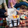 thumbnail image 5 of FORMRS Insulated Cooler Bag 24 Cans Capacity Soft Leakproof Lunch Box with Side Pockets, Abstract Pink, 5 of 7