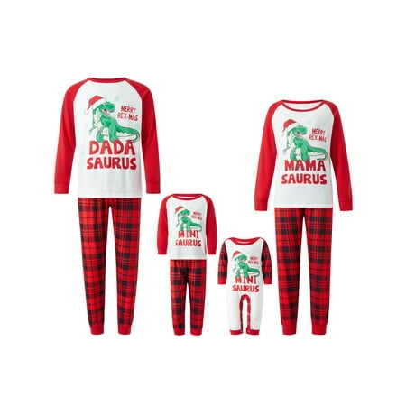 

Ma&Baby Matching Family Pajamas Sets Christmas PJ s Long Sleeve Tee and Bottom Loungewear