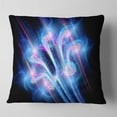 thumbnail image 2 of Designart Blue Fractal Flower in Space - Floral Throw Pillow - 18x18, 2 of 5