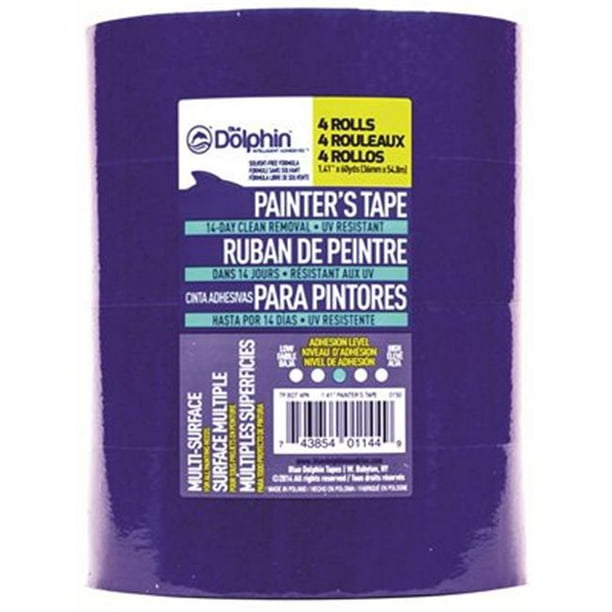 Blue Dauphin Painter&apos;S Tape 2 In. Blue 1,88 In. X 60 Yd. 3 Rouleaux par Pack