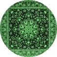 thumbnail image 1 of Ahgly Company Indoor Round Persian Emerald Green Traditional Area Rugs, 6' Round, 1 of 4