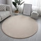 thumbnail image 3 of Matsuzay Alfombra redonda gris y segura para dormitorio o sala de estar Alfombras de poliéster fáciles de limpiar Juegos de accesorios de baño Camello, 3 of 6