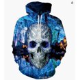 thumbnail image 1 of Men's Skull Pattern 3D Print Fashion Design Hoodies Sweatshirt, 1 of 14