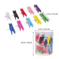 thumbnail image 1 of 70Pcs Assorted Color Wooden Clips with Pins for Memo Note Use, 1 of 3