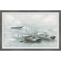Parvez Taj Wooden Boats Framed Wall Art