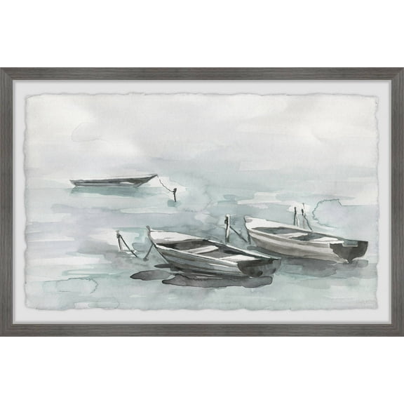 Parvez Taj Wooden Boats Framed Wall Art