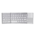 thumbnail image 1 of 3-Fold Ultra-Thin Bluetooth Keyboard: Wireless Foldable Design with Touchpad, Compatible with 3 Systems for Phones & Laptops, 1 of 6
