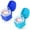 2 Pack, variant on 1/2/3 Pack Denture Bath Case Cup Box Denture Storage Soak Container with Strainer Basket for Travel Denture Cleaning