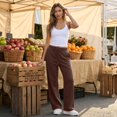 thumbnail image 2 of Stralyhd Womens Sweatpants Loose Fit Drawstring Wide Leg Baggy Lounge Sweat Pants High Waisted Comfort Casual Warm Fall Winter Workout Gym Coffee S, 2 of 6