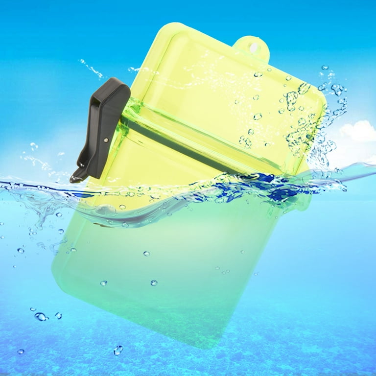 Kayak Sealing Box, Underwater Plastic Transparent Floating Watertight Case  Waterproof Diving Sealing Dry Storage Box with Rope Hook for Surfing Canoe