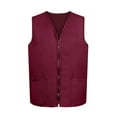 thumbnail image 1 of TOPTIE Adult Volunteer Work Vest Event Supermarket Apron Vests - Burgundy, 1 of 8