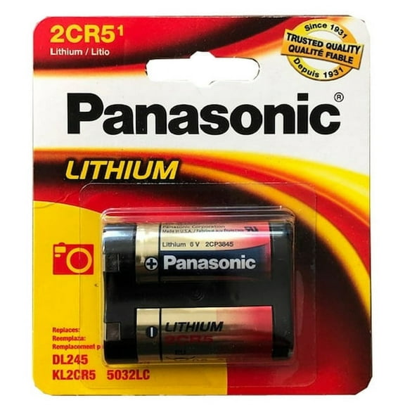 Panasonic 6V 2CR5 Photo Lithium Battery Compatible with DL245 KL2CR5 PR2CR5