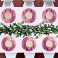 thumbnail image 7 of Round Grid Placemat ,One Sizex6, Round Placemat, PVC Plate Mat，15.4 Inch Non-Slip and Heat Resistant, Table Placemat, Dining Room Placemat Pink Girl, 7 of 7