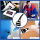 thumbnail image 4 of 6 Pcs 2 Inches Black Ink Roller Tool Perfect for Gluing Printing Inking Paint Block Paper Art, 4 of 5