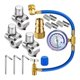 thumbnail image 1 of For A/C Refrigerant System Refrigerator Freon Recharge Hose with Gauge Kit R134A R12 R22,With BPV31 Piercing Tap Valve, 1 of 5