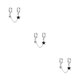 thumbnail image 3 of Guardurnaity Pendientes de aro, pendientes de cadena delicados a la moda, estrella encantadora que combina con todo, accesorios de joyería para Type1, 3 of 6