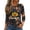 Yellow, variant on Womens Halloween Graphic Tops Long Sleeve Crew Pumpkin Ghost Witch Print Shirts Fashion tee