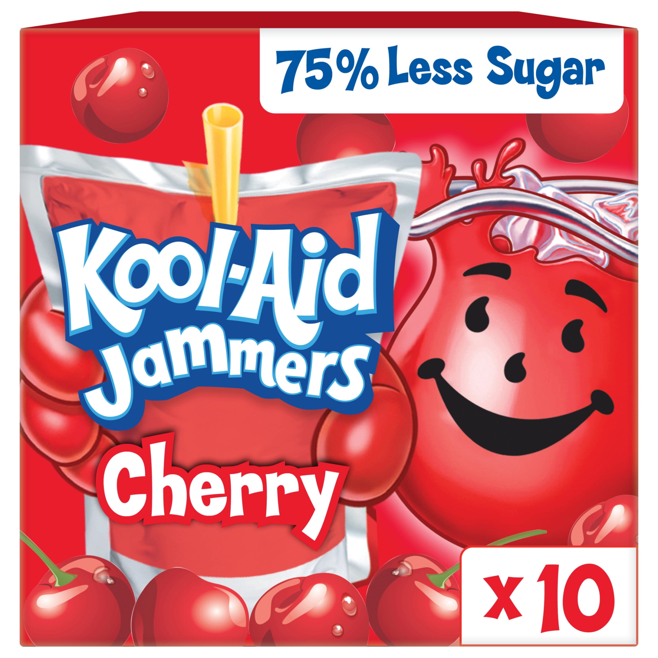Kool-Aid, Fruit Flavored Drink, Cherry 6 fl oz Pouches, 10 Pack