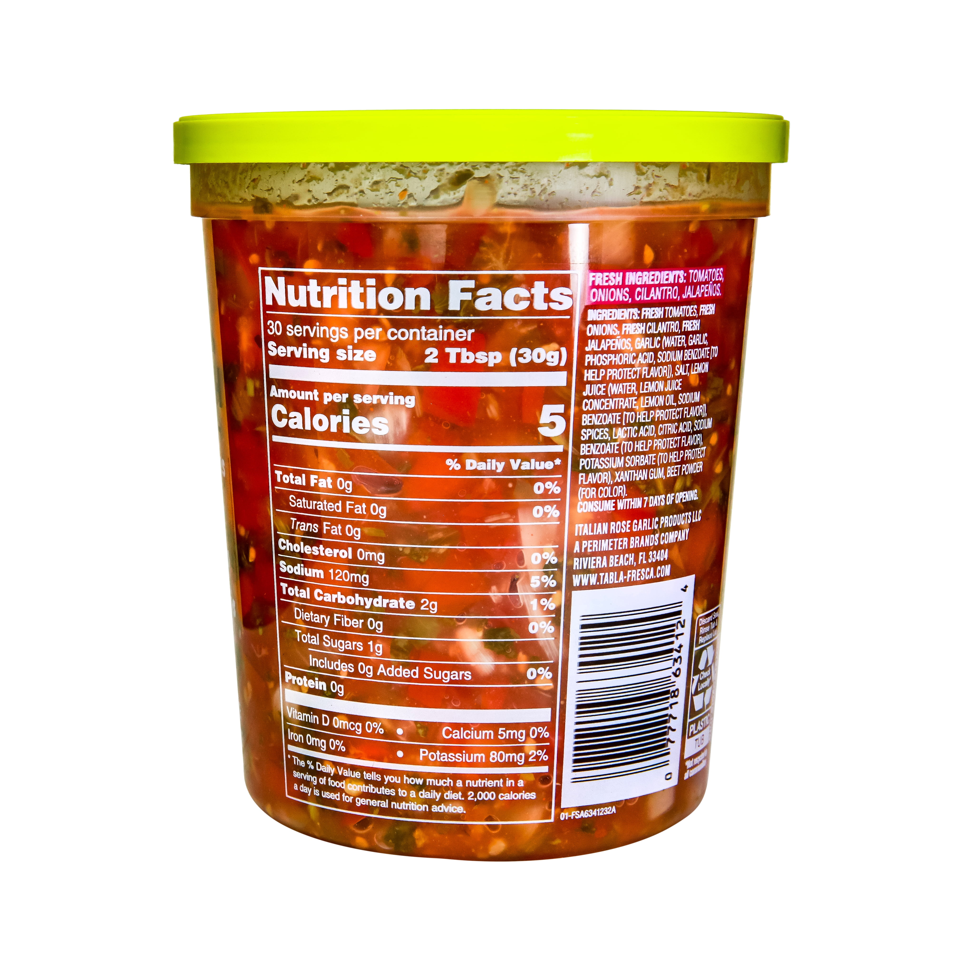 Tabla Fresca Farmstand Fresh Medium Salsa, 32 oz, Gluten-Free, Refrigerated