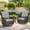 Brown/Gray, variant on PARKWELL Patio Rocking Swivel Cushioned Chairs Set of 2,Wicker Glider Rocker for Porch Balcony Backyard Apartment,Blue