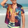 thumbnail image 5 of JUNZAN Dreamy Night Sky White Horse Pattern Hawaiian Shirt for Men,Summer Beach Casual Short Sleeve Button Down Shirts-XX-Large, 5 of 5