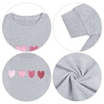 thumbnail image 3 of SOMOWI Chandail de la Saint-Valentin pour Femmes à Imprimé en Forme de Cœur, Sport, Col Rond, Manches Longues, Chandail Gris, Sortie, Hauts d'Automne G, 3 of 4