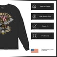 thumbnail image 6 of US Army Eagle Long Sleeve T-shirt 250 Years Anniversary American Veteran DD 214, 6 of 7