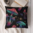 thumbnail image 6 of Mushrooms stars psychedel Linen toss pillowcase Decoration pillowcase Gift preferred 20x20" Cushion cover 2 set Sofa pillowcase Sofa bedroom living room car, 6 of 6