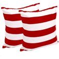 thumbnail image 1 of Soft Stripe Pattern Pillowcase Red and White Square Throw Pillowcase Suitable for Home Decor Gift, 1 of 5