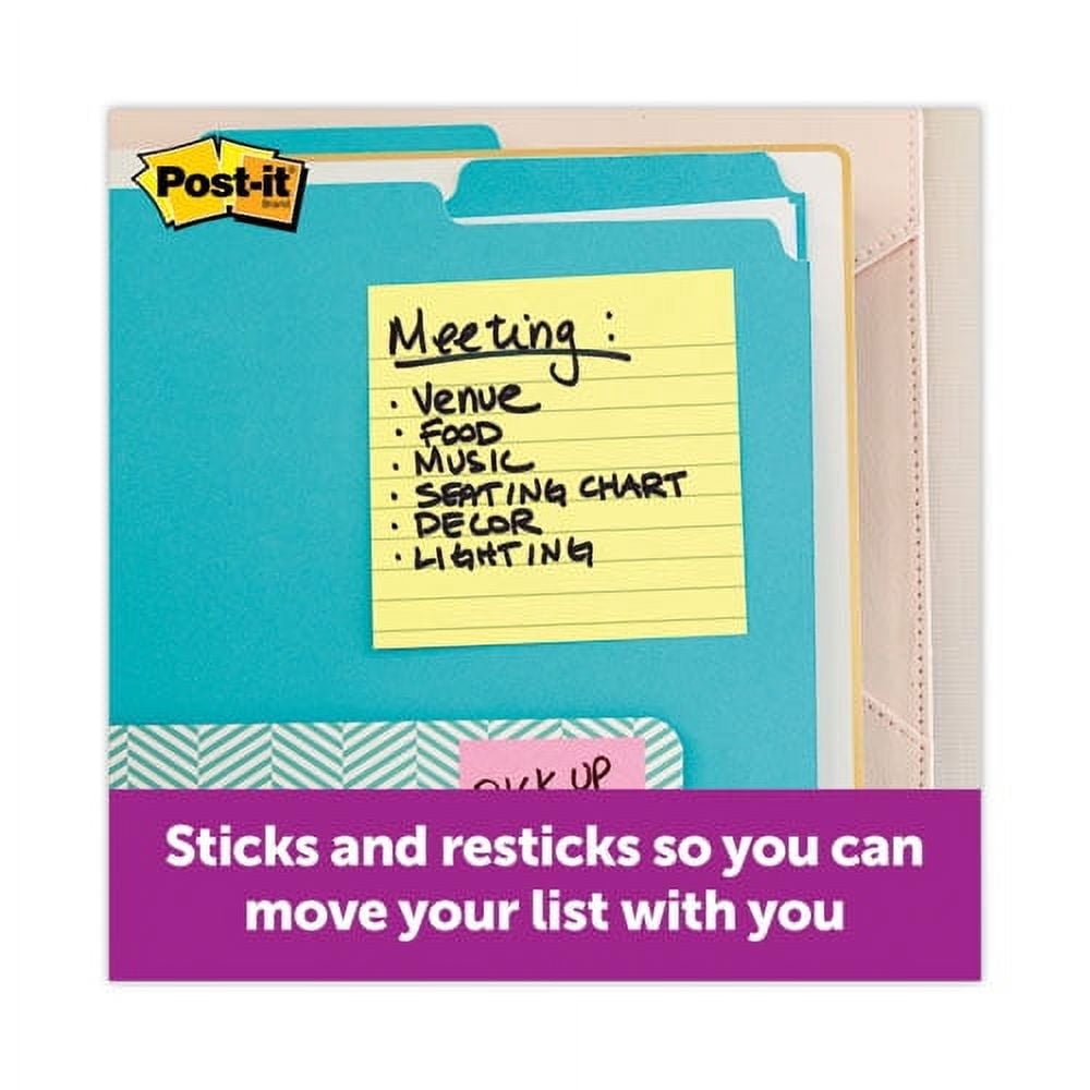 Pads in Canary Yellow, Note Ruled, 4" x 4", 90 Sheets/Pad, 6 Pads/Pack | Bundle of 2 Packs