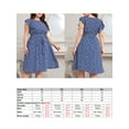 thumbnail image 2 of Vestido de mujer de talla grande sin mangas elástico de cintura alta con cinturón vestido casua Abanopi Vestido, 2 of 7