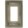 brainerd 64778 single decorator beaded collection wall plate, brushed satin pewter