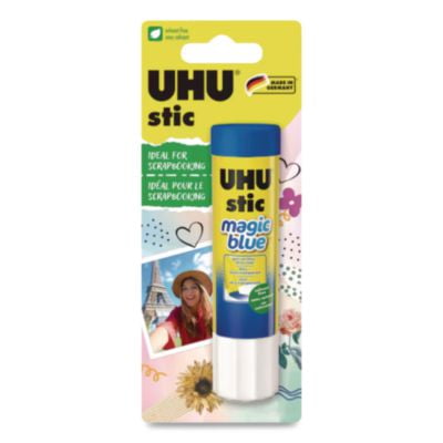 Saunders 99601 Stic Permanent Glue, Magic Blue, 0.29 Oz, Dries Clear