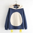 thumbnail image 2 of Fesfesfes Women Hooded Penguin Cute Cotton Sleeve Tops Blouse Sweatshirt or, 2 of 3