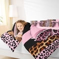 thumbnail image 4 of Erosebridal Personalized Leopard Bowknot 7-Piece Twin Bedding Sets,Pink Cheetah Print Kids Bedding Comforter Set,Reversible pink, 4 of 7