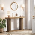 thumbnail image 2 of Gaderth 42.5" Oval Fluted Console Table, Narrow Entryway Table Behind Couch with Storage Shelf, Modern Sofa Table for Hallway, Foyer, Living Room, 2 of 7