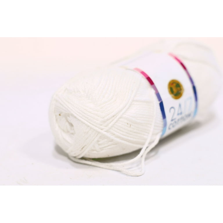 Lion Brand Yarn Company Cotton Yarn, 100 Percent Cotton, White