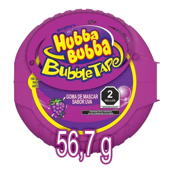 Goma de mascar Hubba Bubba sabor uva 56.7 g