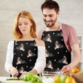 thumbnail image 3 of Australian Shepherd Dog and Footprints Apron-Garden Aprons for Women with Pockets-Cotton Linen Waterproof Kitchen Cooking Gardening Aprons Adjustable for Kitchen,Cooking,BBQ and Salon 33x27 Inch, 3 of 7