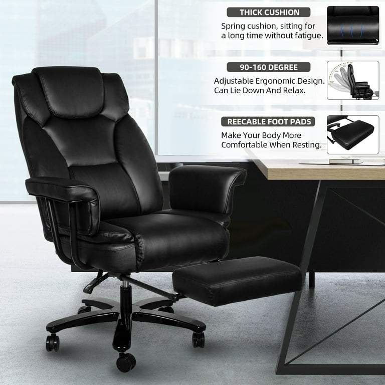 SeekFancy High Back Office Chair, Adjustable Ergonomic Leather