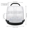 thumbnail image 4 of TORJAN 3-Tier Cupcake Carrier Clear and Black Holder 24 Cupcakes Portable with Handles, 4 of 8
