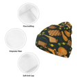 thumbnail image 3 of Lsque Autumn Harvest Pumpkin Basket Pattern Knitted Beanie, Unisex Winter Hat, Knit Hat Winter Beanies Thick Fisherman Beanies Cuffed Plain Skull Caps, 3 of 6