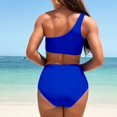 thumbnail image 5 of MSJUHEG 2 Piece Bathing Suits for Women,Tie Bikini,Ruched Two Piece Swimsuit,Plus Size Swimsuit for Women,Knot Front,Thong String 2 Piece Bikini Set,Ruffle Bikini Blue 2 2XL, 5 of 8