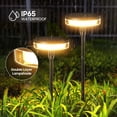 thumbnail image 5 of 6 Pack 40LM Bright Solar Lights Outdoor, Up to 14Hrs, 31" Tall Solar Pathway Lights Outdoor Waterproof, Auto On/Off Outdoor Solar Lights for Yard Outside Patio Path Lawn, 5 of 8