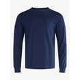 thumbnail image 6 of Free Assembly Men's Everyday Cotton Tee with Long Sleeves, Sizes XS-3XL, 6 of 6