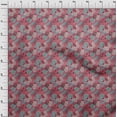 thumbnail image 4 of oneOone Cotton Silk Pink Fabric Tropical Leaf Diy Clothing Quilting Fabric Print Fabric By Yard 42 Inch Wide, 4 of 5