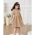 thumbnail image 4 of Lanbubble Girls Long Sleeve Turtleneck Dress Soft Knitted A Line Fall Winter Dress 2-7 Years, 4 of 8